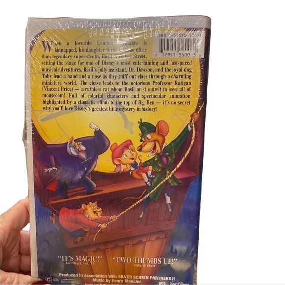 Sealed WALT DISNEY'S CLASSIC The Great Mouse Detective (VHS 1360) Black Diamond - Picture 5 of 8